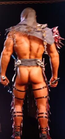 hunky elf from behind mostly naked