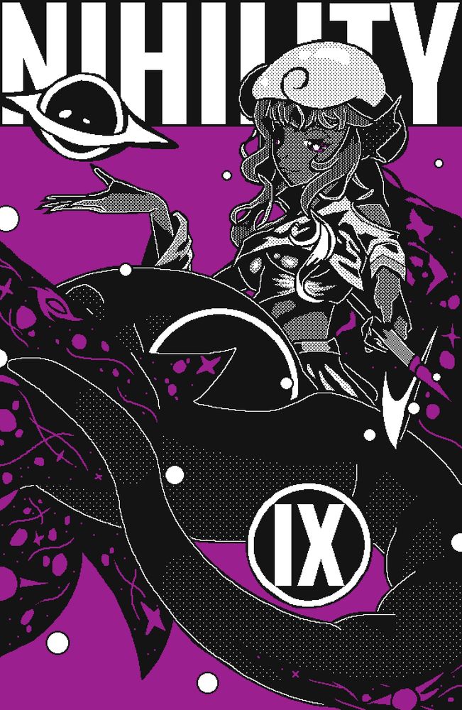 a drawing of the sin knight of nihility