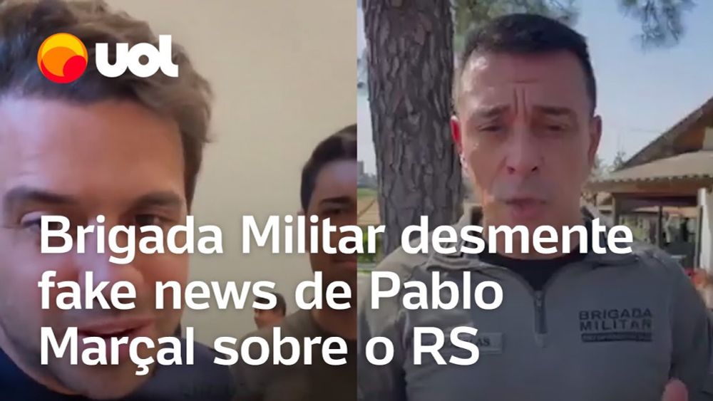 Rio Grande do Sul: Brigada Militar desmente fake news de Pablo Marçal sobre doações ao estado; vídeo