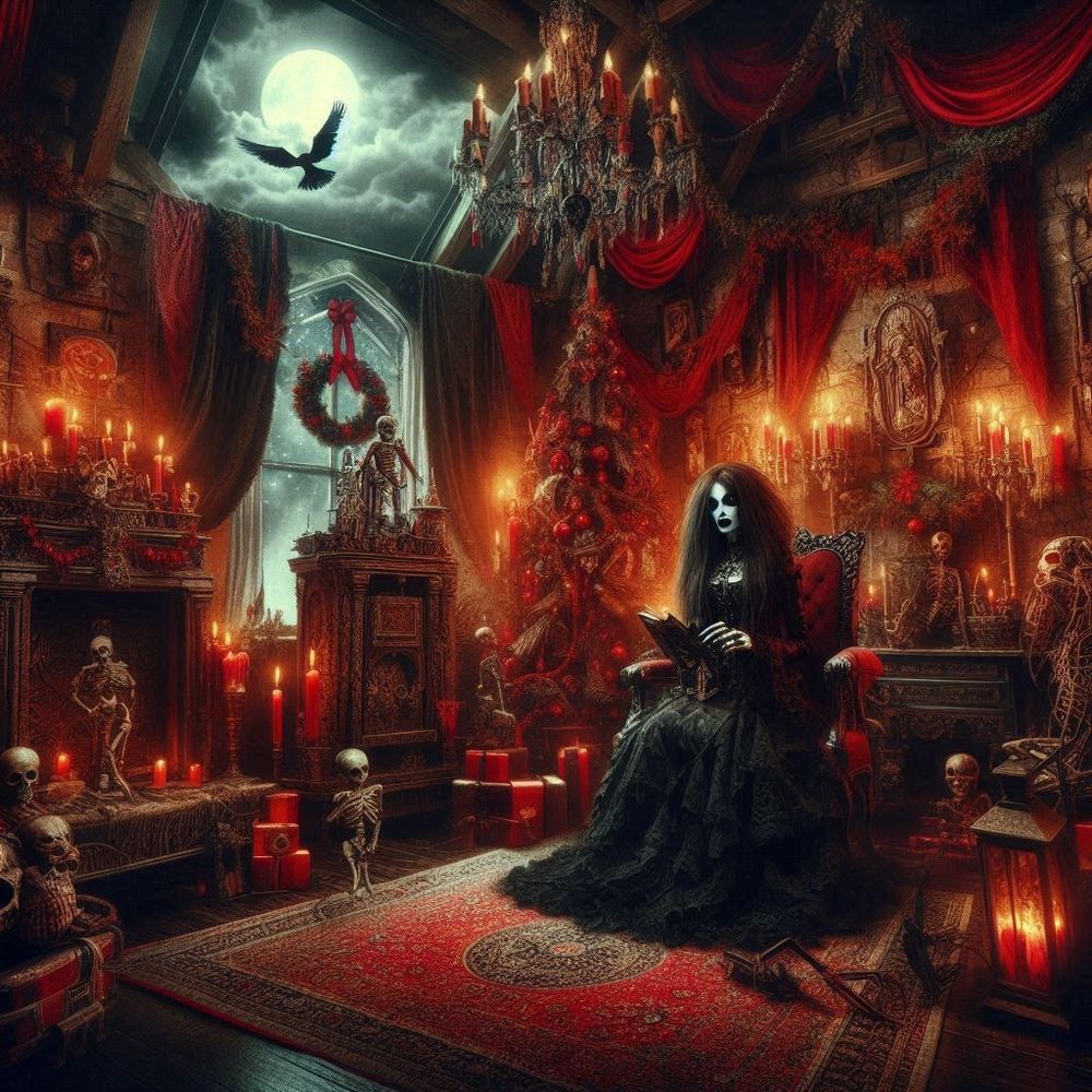 Gothic horror themed Christmas Eve
