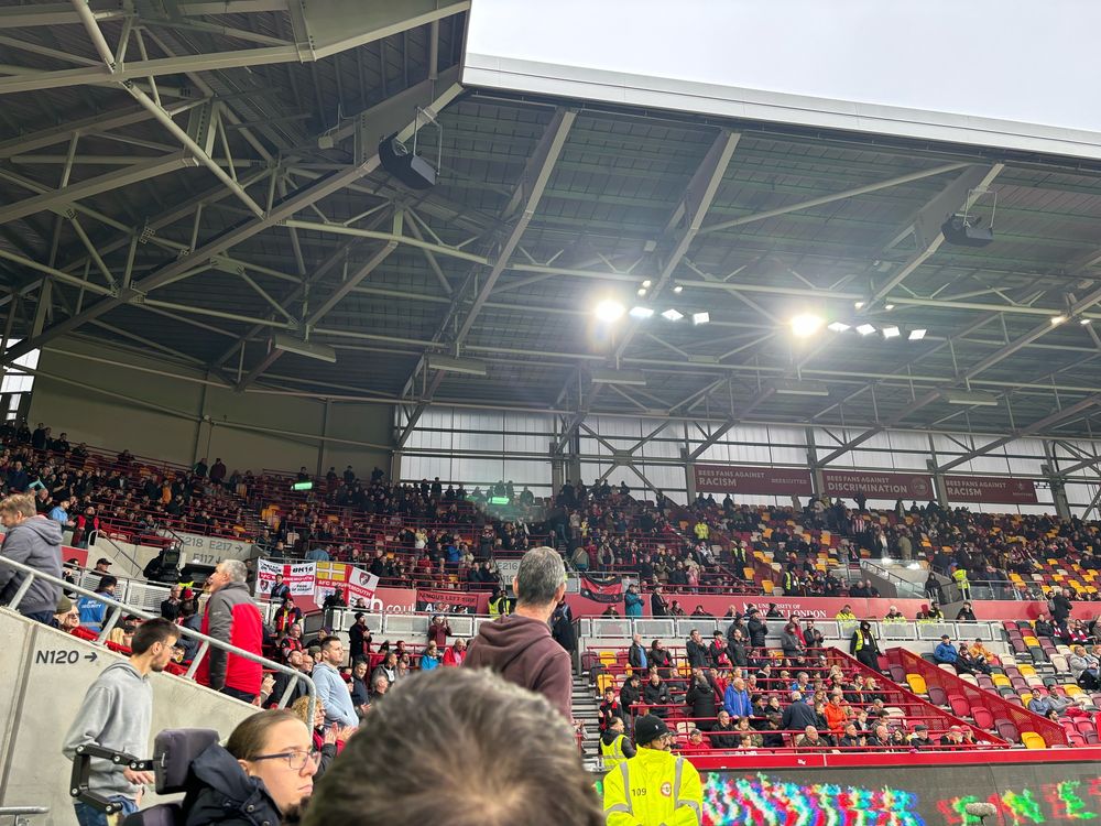Gtech stadium looking up at away end
