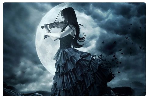 weirdholiday.com: World Goth Day is a celebration of members and fans of the popular subculture. The holiday was first held on May 22, 2009, and it has become an annual event.  Image of woman playing a violin with moonscape in background.