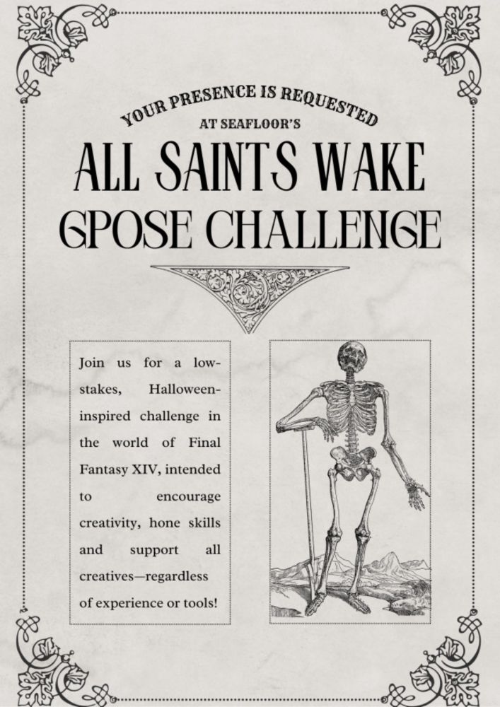 WELCOME TO SEAFLOOR'S FFXIV ALL SAINTS WAKE GPOSE CHALLENGE!