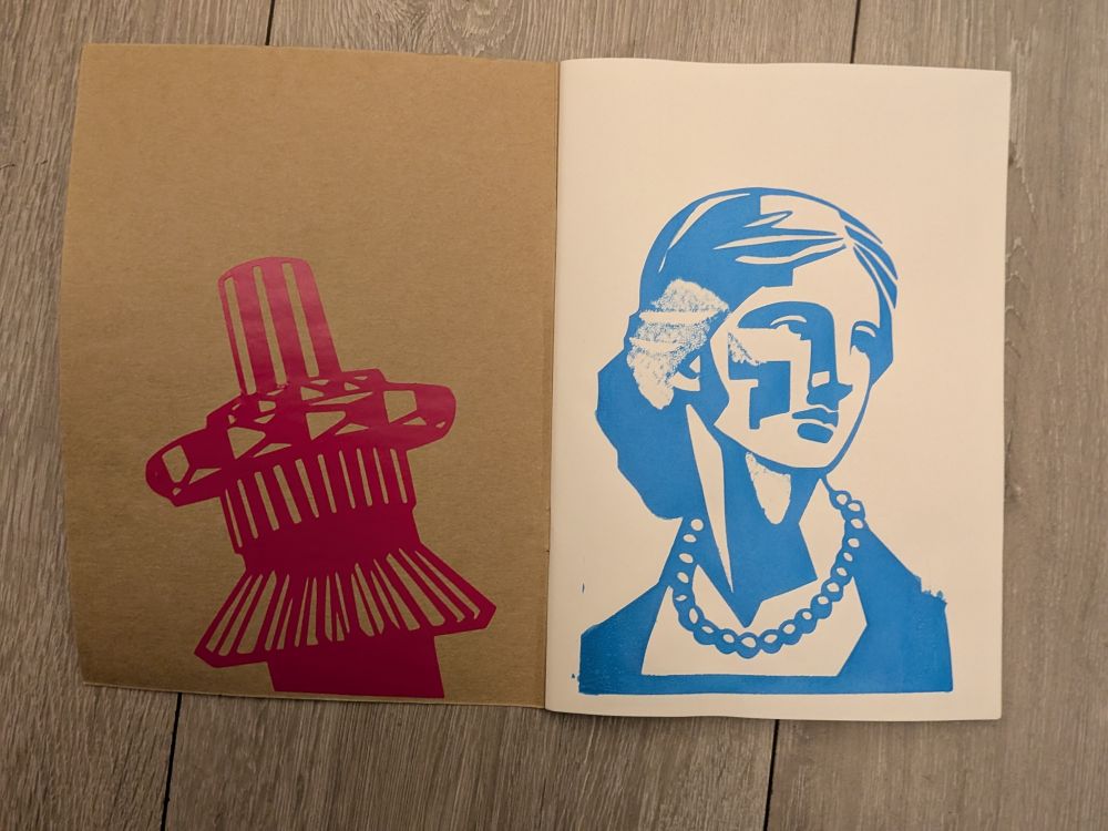 Notebook vinyl design (and printed previous design)
