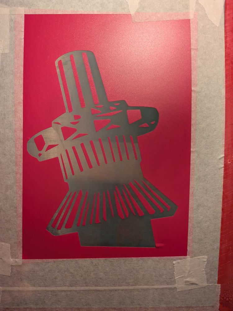 Design from the front - where all the tape is 