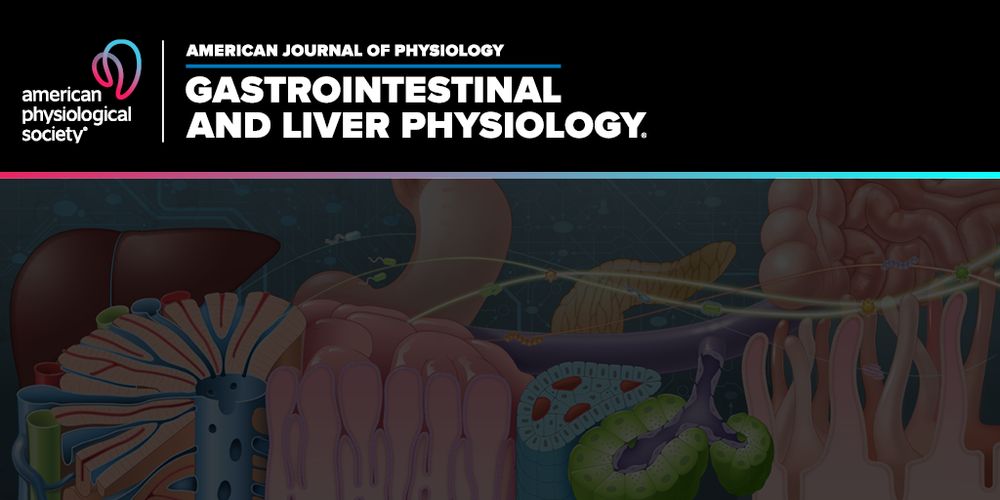 Banner for the American Journal of Physiology – Gastrointestinal and Liver Physiology, featuring stylized digestive system imagery.