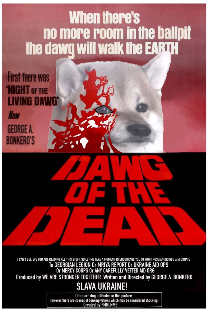 Parody film poster for DAWG OF THE DEAD