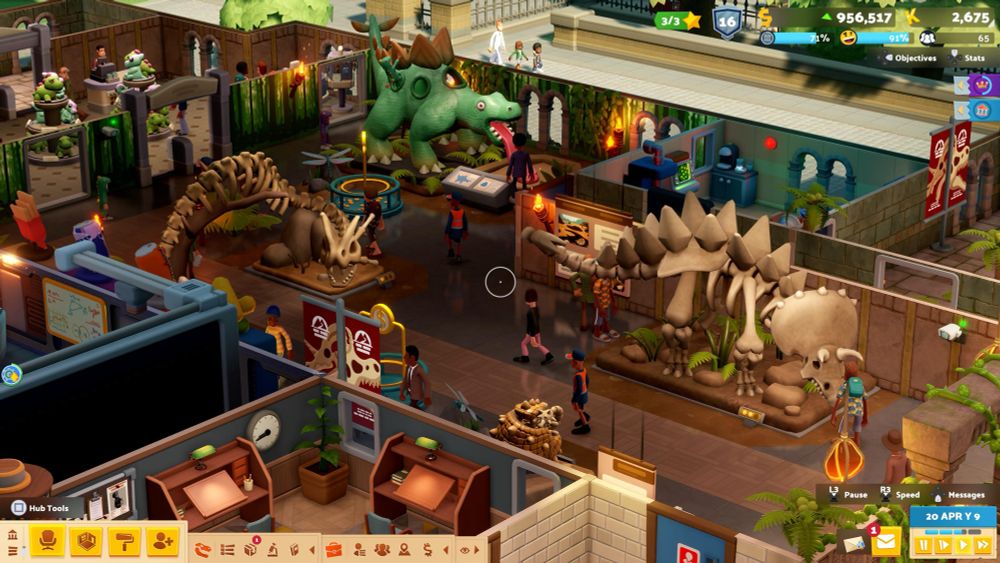 A closer shot of some more pristine dinosaur exhibits in Two Point Museum