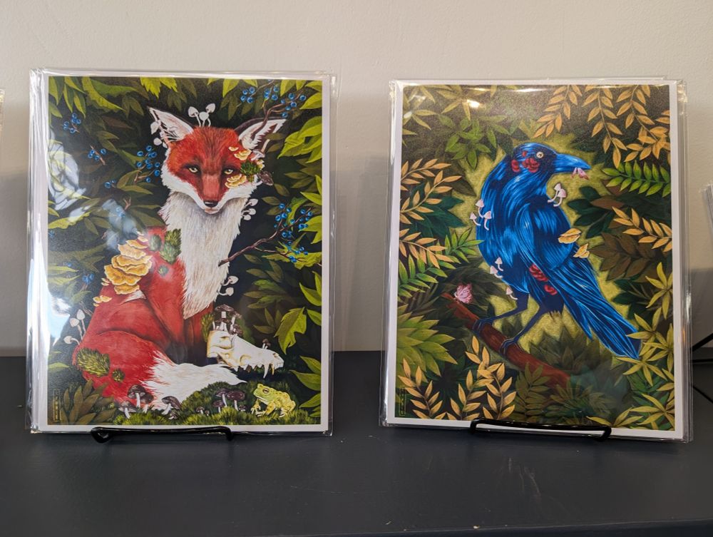 Fox and Raven prints.