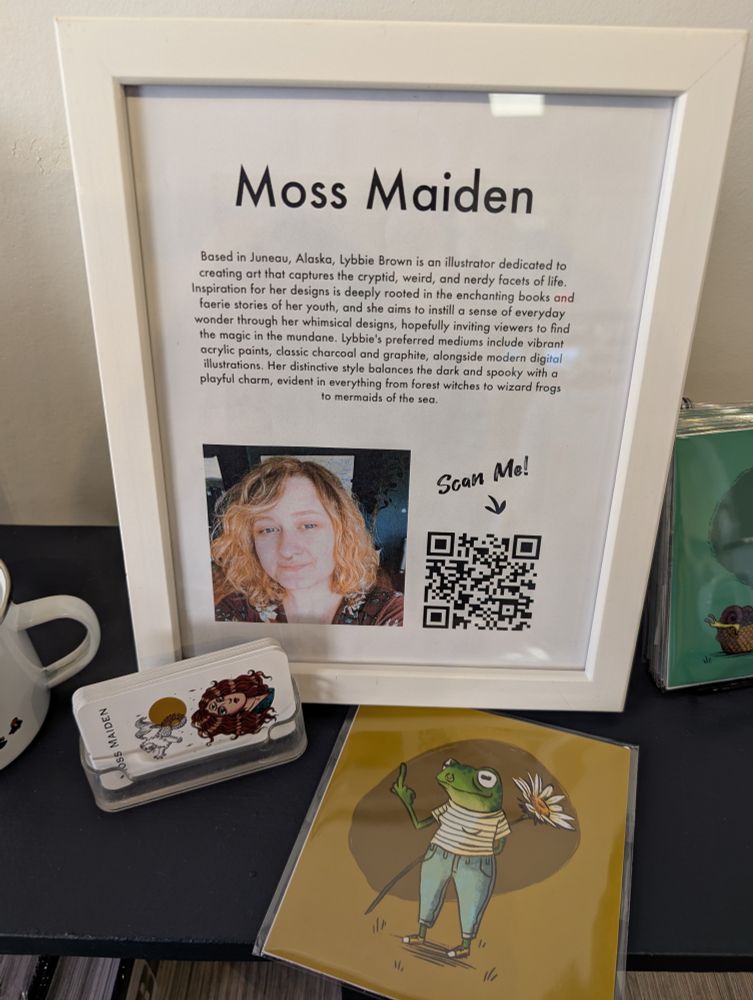 Artist bio. https://mossmaiden.myshopify.com/