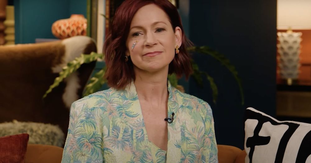 Actress Carrie Preston Reveals Skin Cancer Diagnosis as Reason for Bejeweled Face - INBELLA