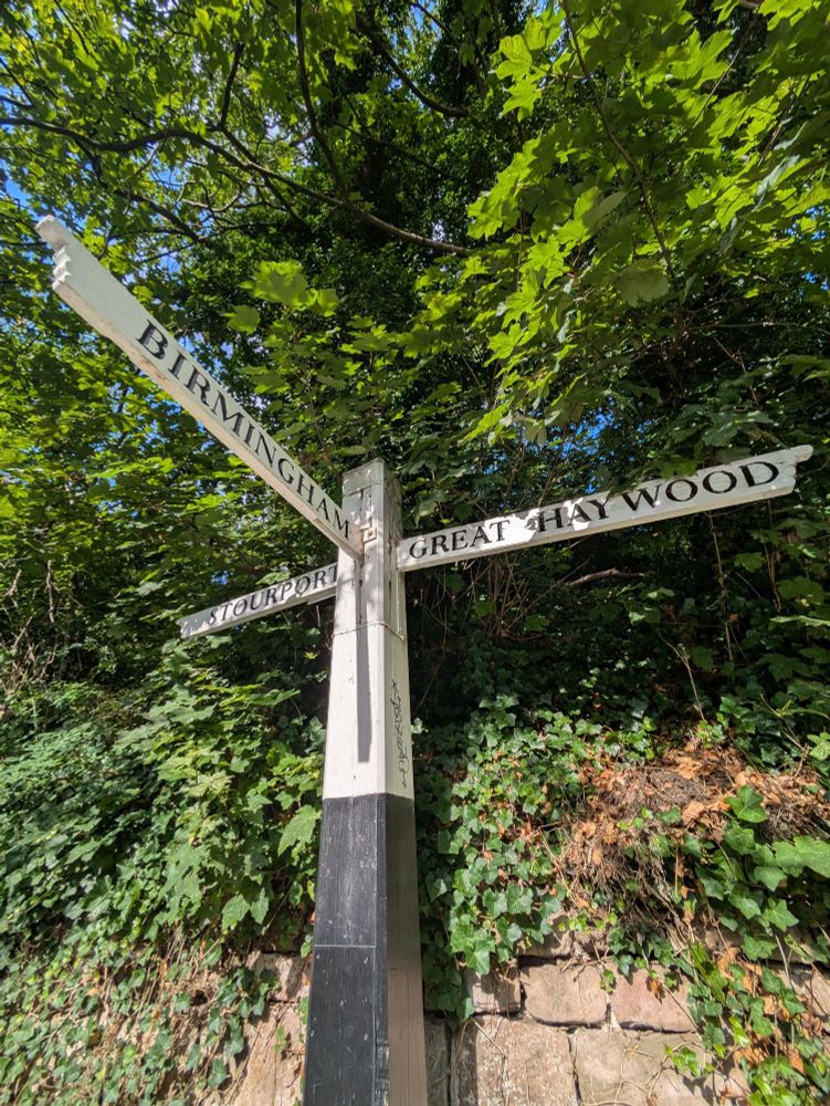 Signpost to Birmingham, Stourport.