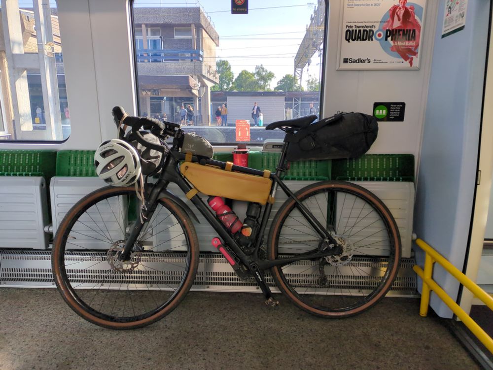 Bicycle on a train.