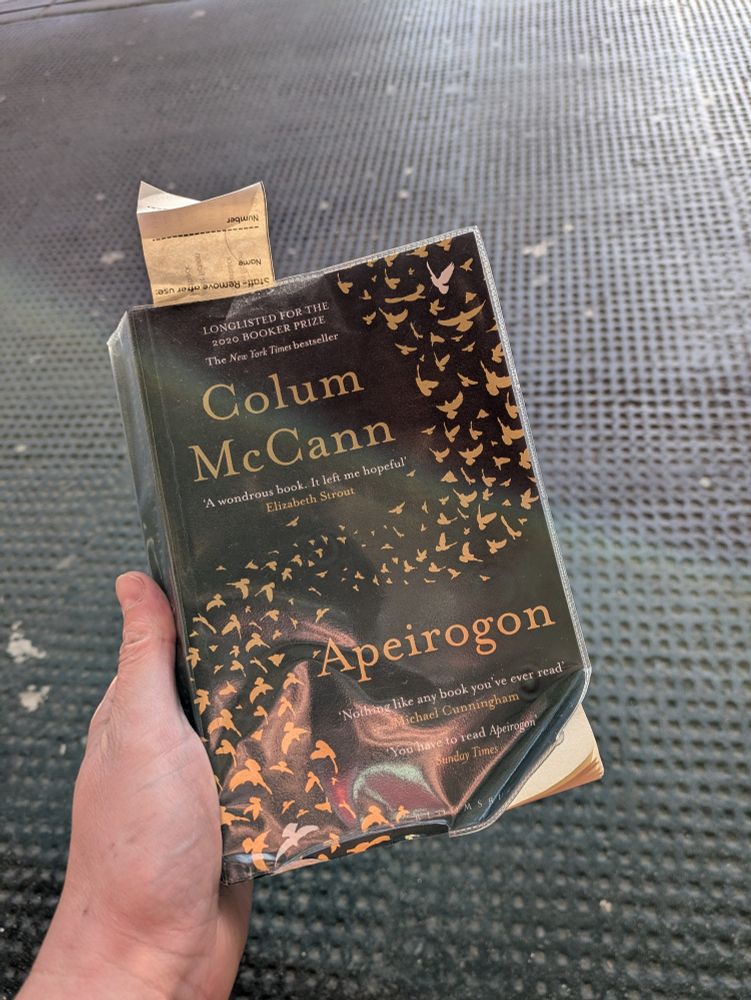 Paperback book. Apeirogon by Colum McCann.