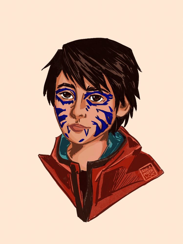 Digital drawing of Daniel Diaz from Life is Strange 2
