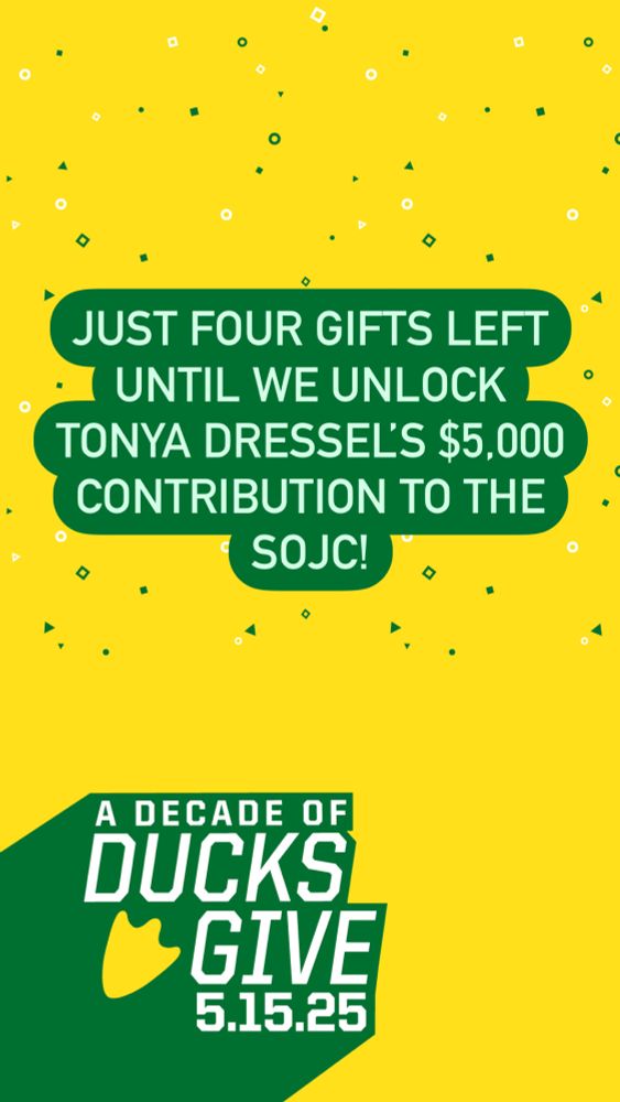 A graphic that reads “JUST FOUR GIFTS LEFT UNTIL WE UNLOCK TONYA DRESSEL'S $5,000 CONTRIBUTION TO THE SOJC!”