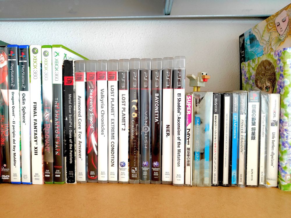 Videojuegos sobre un fondo de gotelé 
