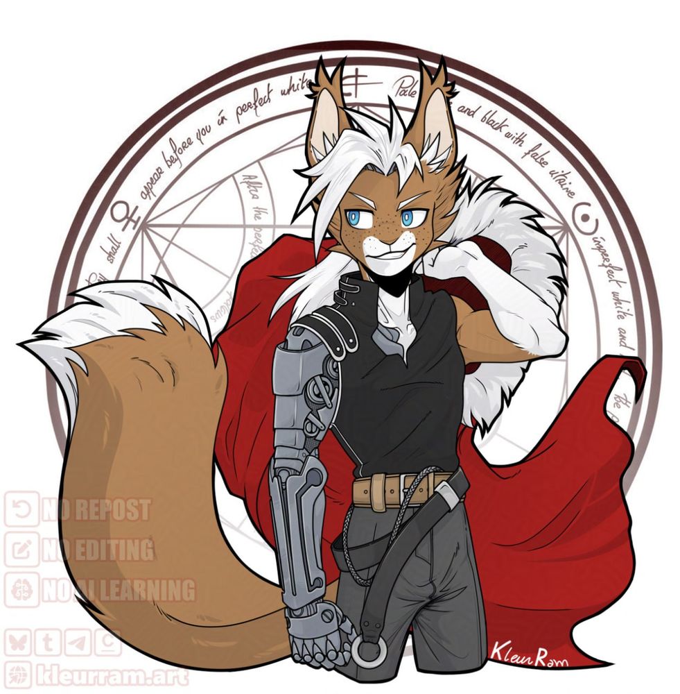 Esquilo na temática do personagem Edward Elric de FullMetal Alchemist