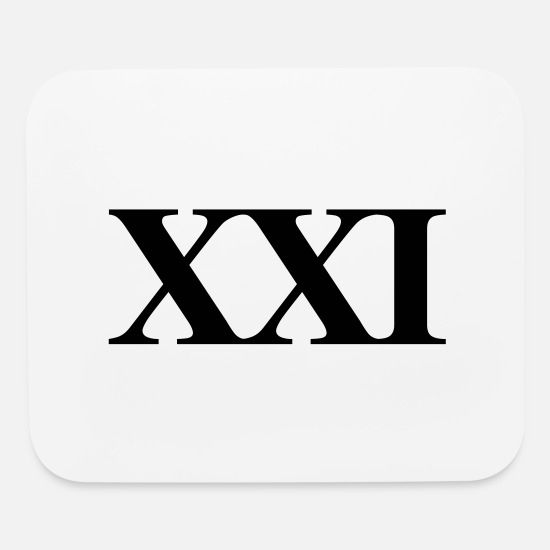 Roman numerals XXI for 21