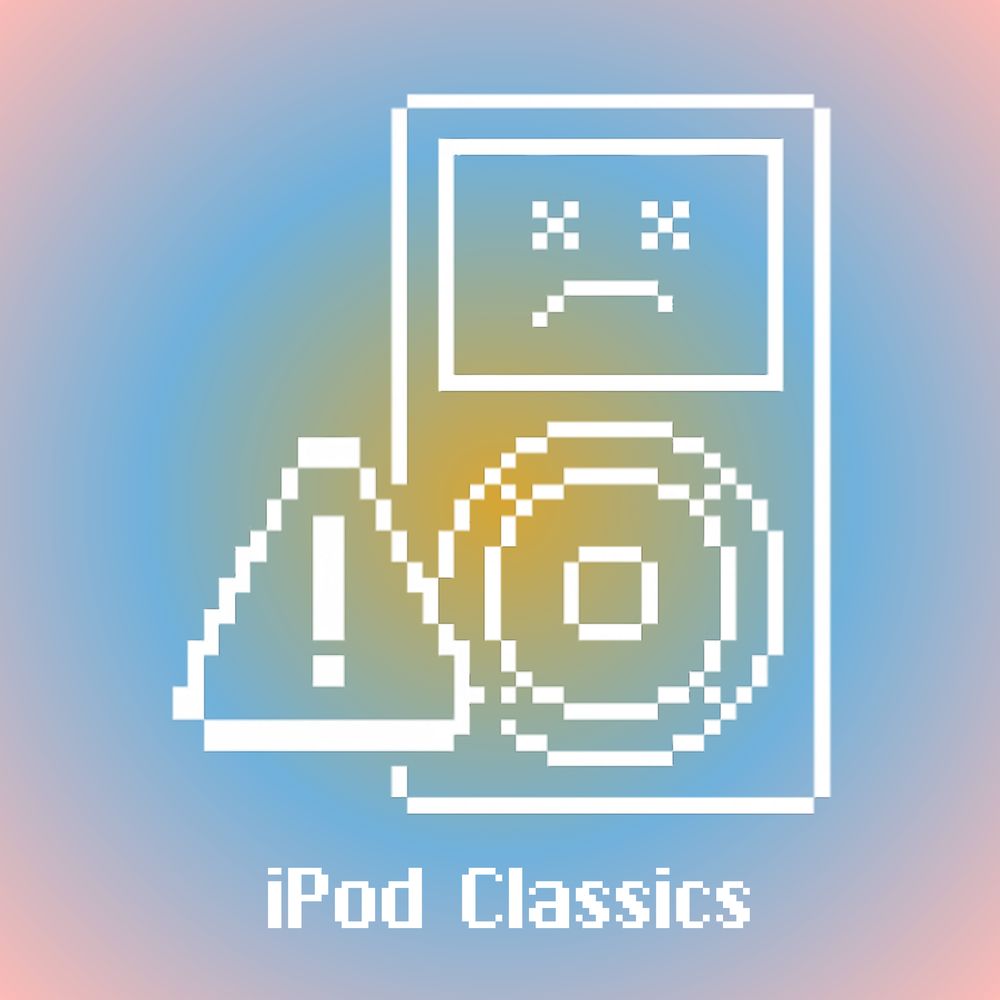 iPod Classics logo - a sad broken iPod icon