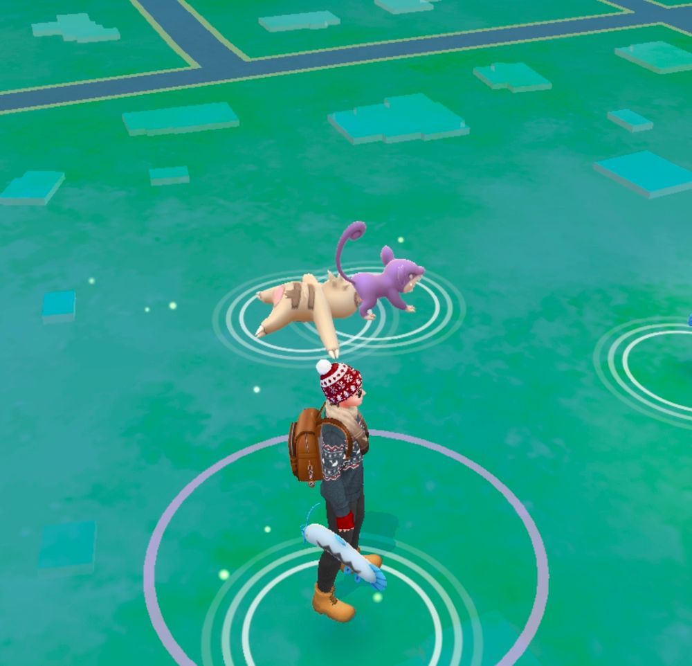 A screenshot from Pokemon Go.

Slakoth and Ratata in a compromising position 