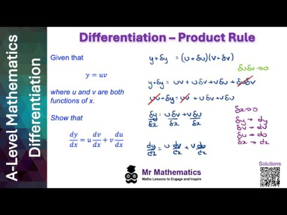 Differentiating Using the Product Rule | A-Level Pure Mathematics | Mr Mathematics