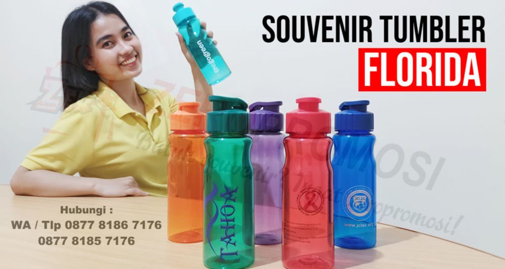 Jual Tumbler Promosi Plastik Florida - hydration Bottle