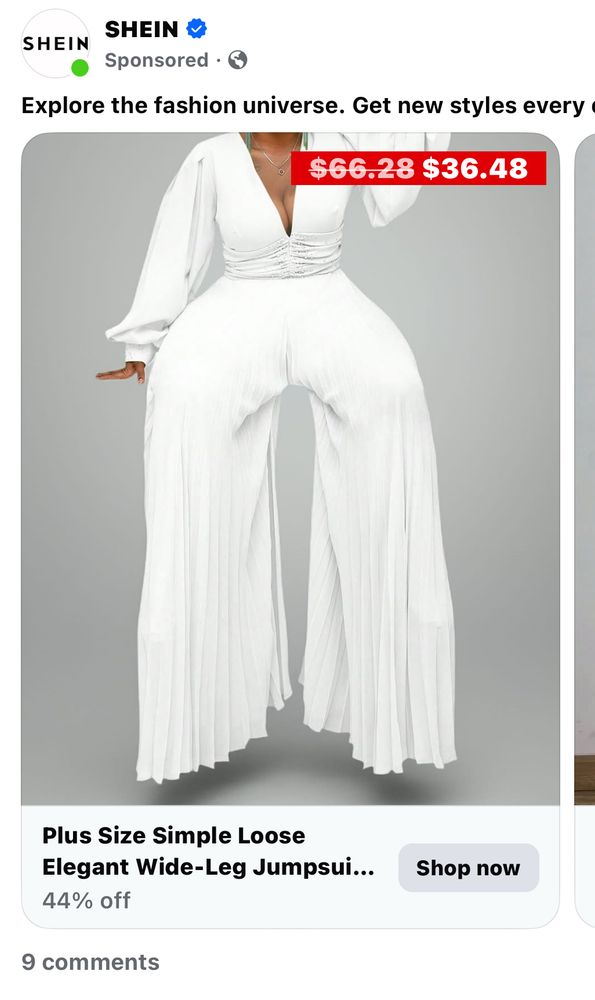 SHEIN Facebook ad 😩