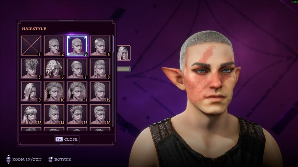 A custom handprint shaped facial scar for Dragon Age The Veilguard
