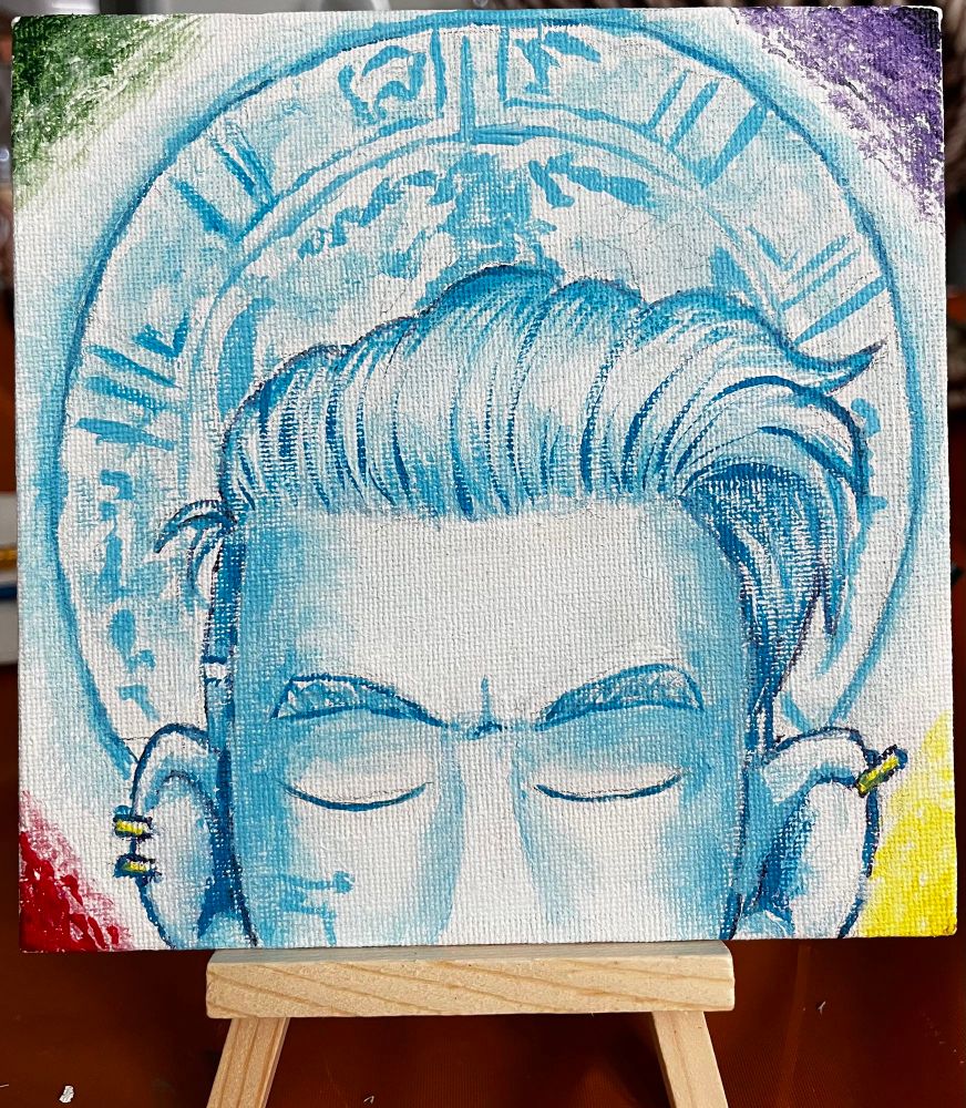 Traditional painting of Vittorio Toscano from the game Dead by Daylight