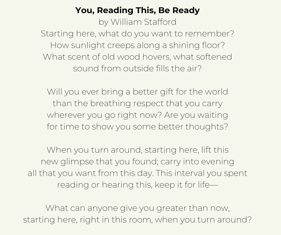 Poem by William Stafford