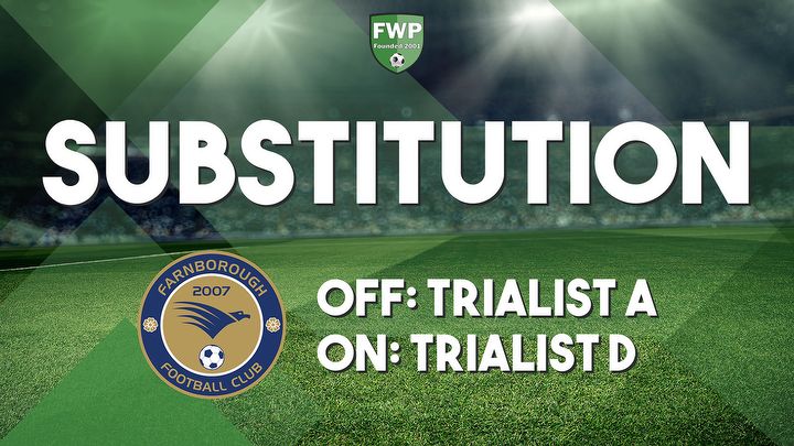 SUB: Trialist D replaced Trialist A (31')