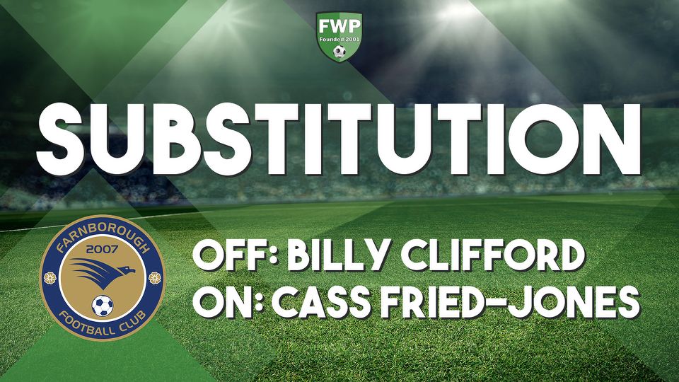 SUB: Cass Fried-Jones replaced Billy Clifford (76')