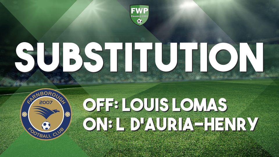 SUB: Luciano D'Auria-Henry replaced Louis Lomas (46')