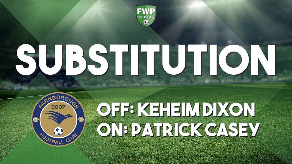 SUB: Patrick Casey replaced Keheim Dixon (63')