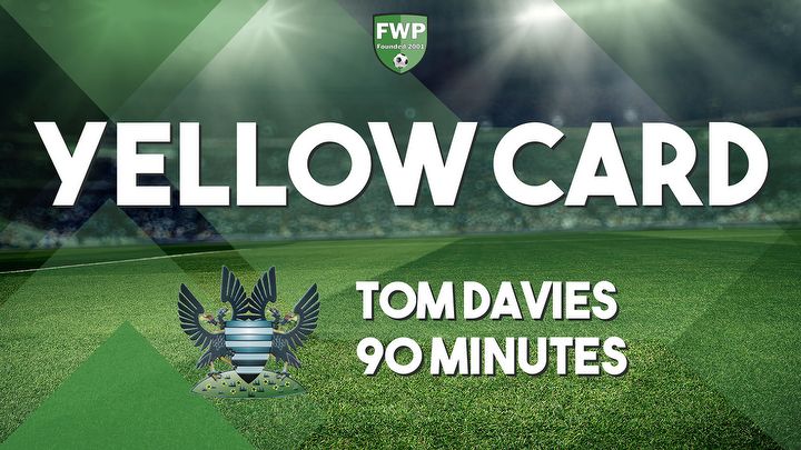 YELLOW CARD: Tom Davies - Salisbury (90+6')