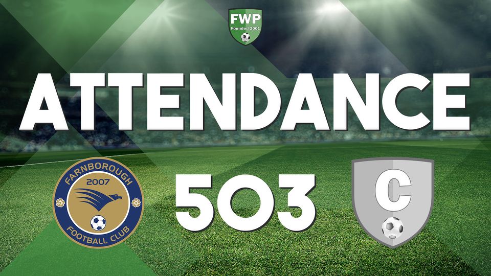 ATTENDANCE: Farnborough v Charlton Athletic XI - 503