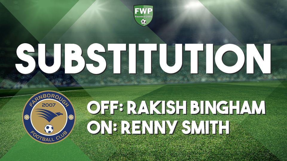 SUB: Renny Smith replaced Rakish Bingham (80')