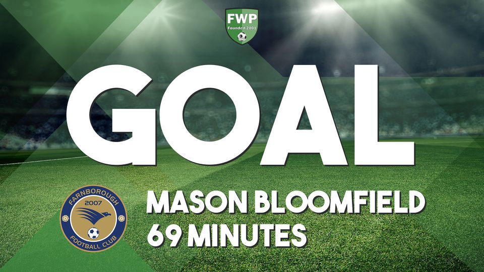 GOAL: FARNBOROUGH 2-2 Charlton Athletic XI - Mason Bloomfield (69')