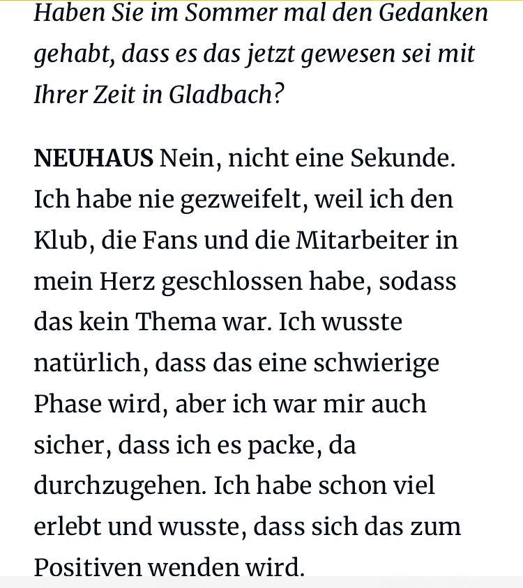 Auszug (Screenshot) aus dem Interview mit Florian,  Neuhaus vom 07.11.2025, Rheinische Post.
