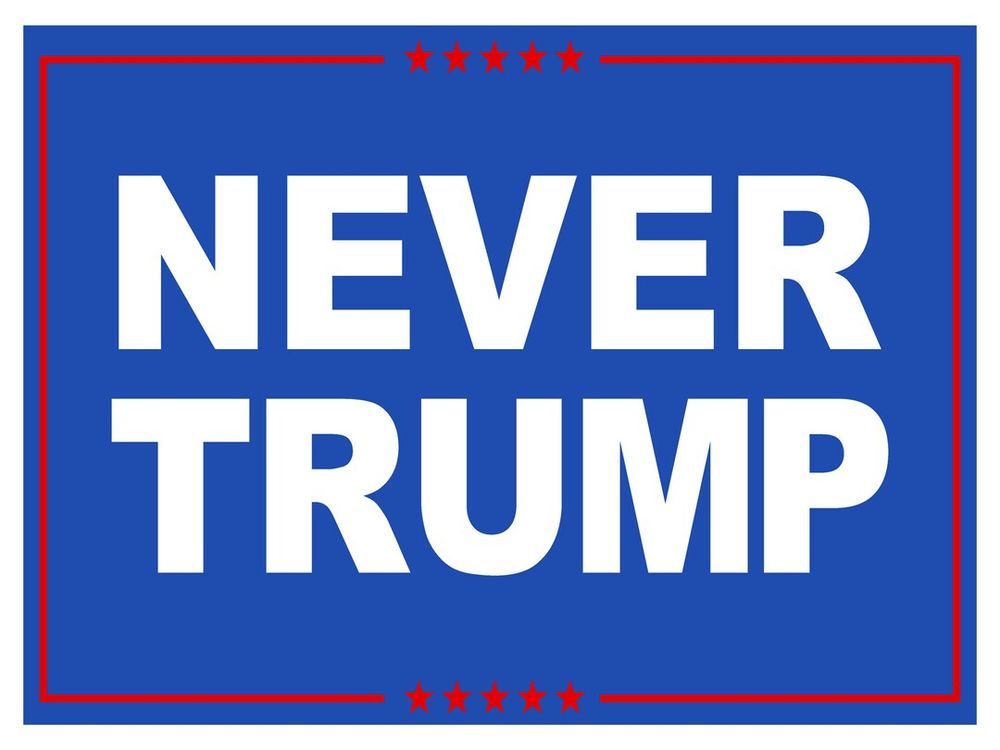 Never Trump sign