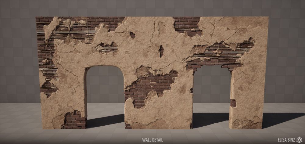 3D Wall with bricks, stucco and wiremesh done at Artside School during my 4th year.