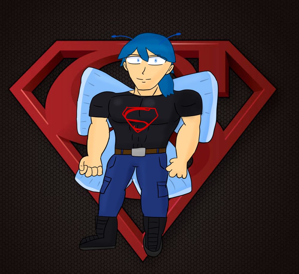 Adonis dressed up like Connor Kent in his Superbly outfit 