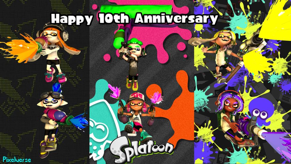SFM poster I made for Splatoon’s 10th anniversary 