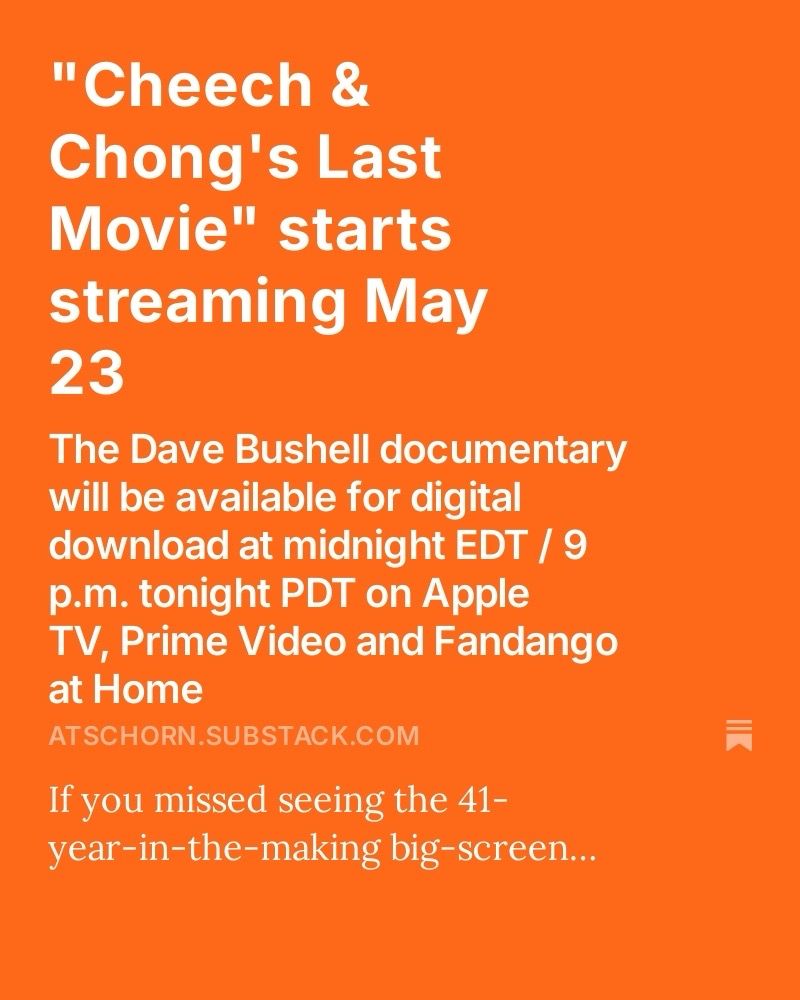 “Cheech & Chong’s Last Movie” starts streaming May 23