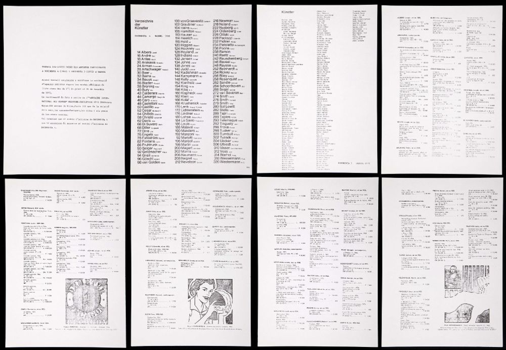 Treball col·lectiu els artistes participants a Documenta 4 (1968) i Documenta 5 (1972) a Kassel (Trabajo colectivo de los artistas participantes en la Documenta 4 [1968] y Documenta 5 [1972] en Kassel) 