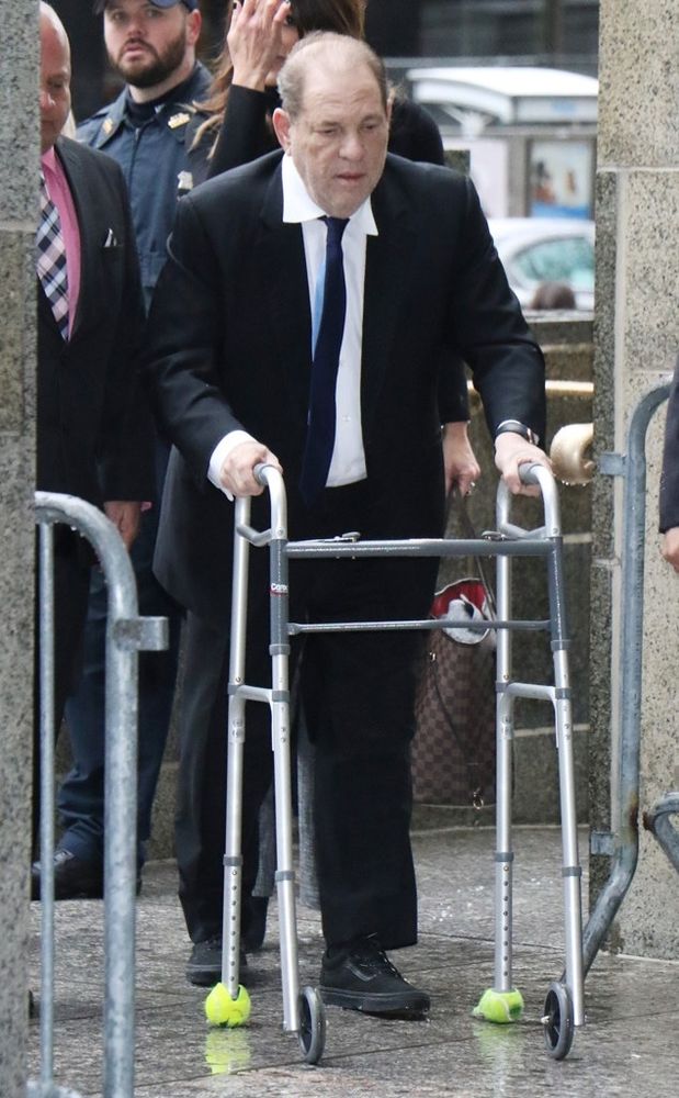 Harvey Weinstein shows up to court hearing using a walker