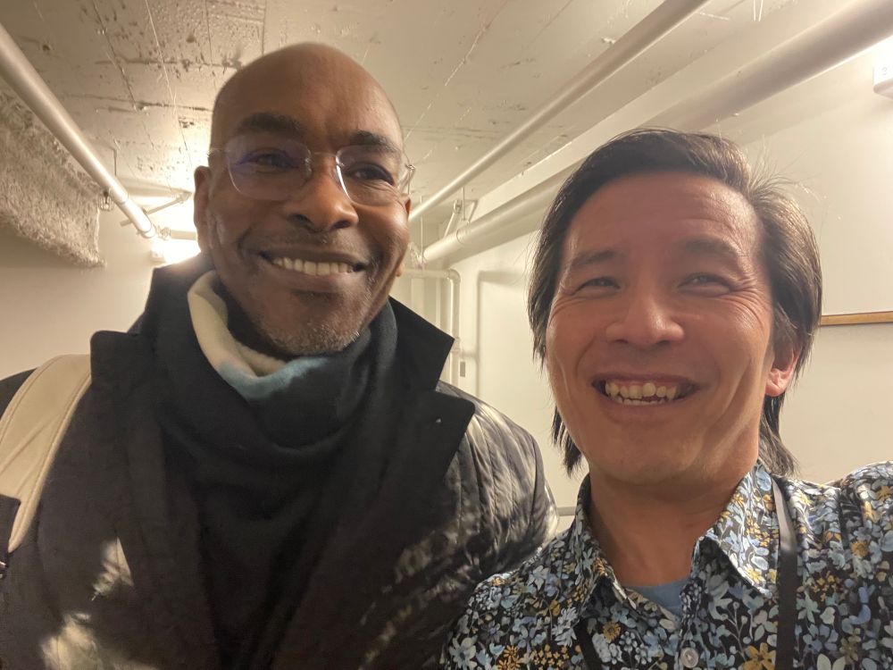 Me with Paul Tazewell. 
He also designed the costumes for Hamilton, and is currently nominated for an Academy Award for his costumes in Wicked Part 1. 