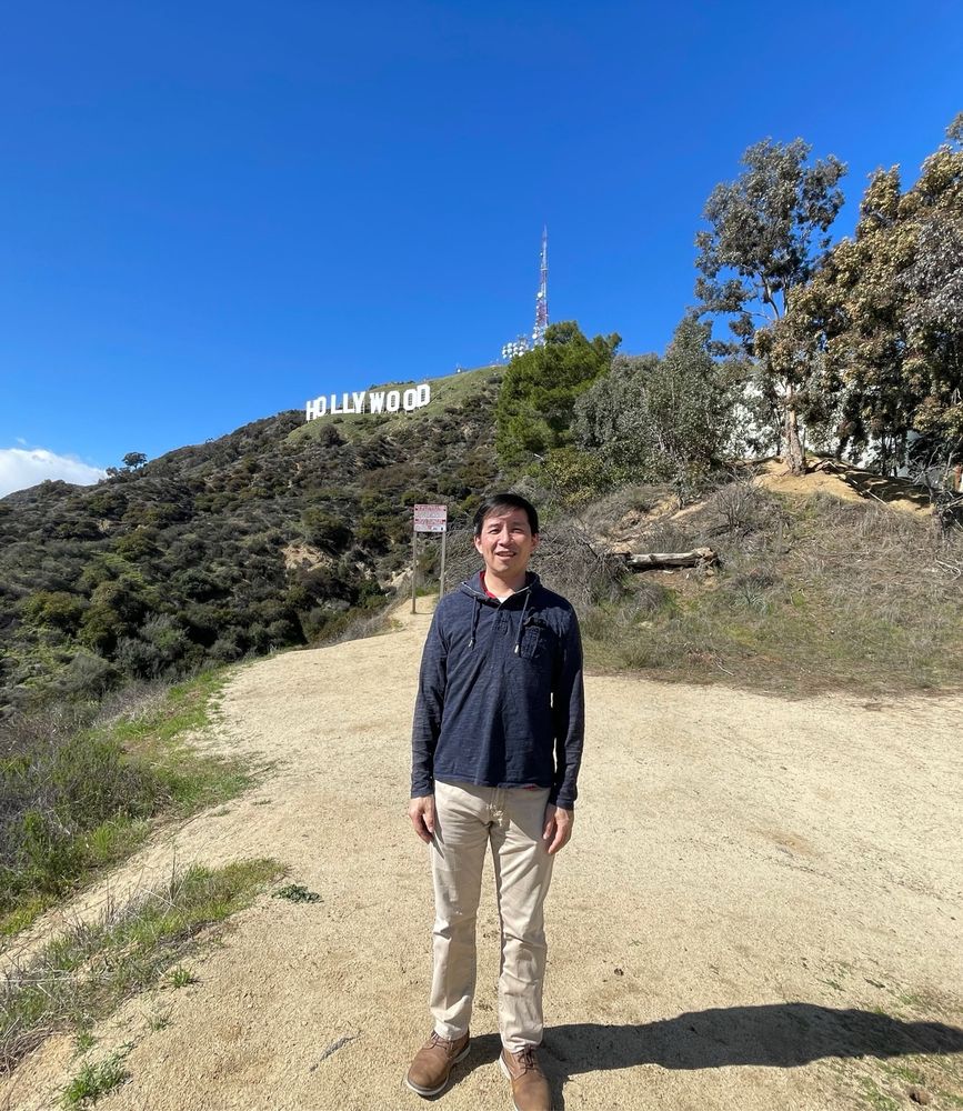 On one of the hiking trails up the the Hollywood Sign