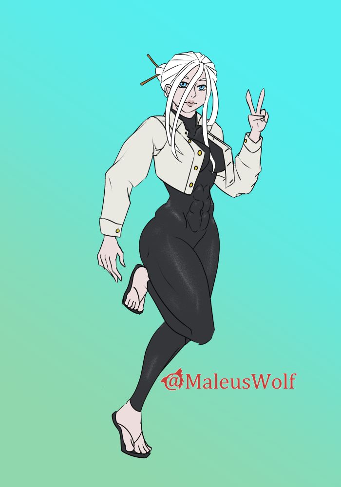 Heart in a bodysuit and jacket (A peak combo!!) and sandles